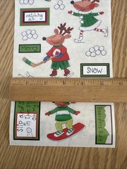 Reindeer Winter Sports Sticker ROLL Daisy D’s Scrapbook Stickers Ski, Holiday