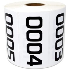 Large Consecutive Number Stickers 0001-1000 | 3×1.5 Inch