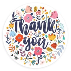 500 Multicolor ‘Thank You’ Stickers Flower Design Ideal for Small Businesses