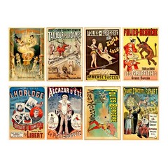 French Advertising Poster Stickers, Altered Arts, 3.75″ Tall Each, REPRODUCTIONS