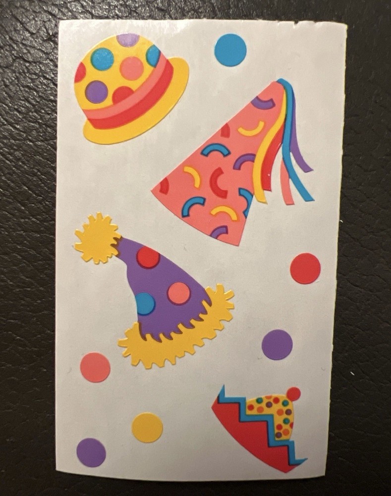 Mrs. Grossman’s Stickers Birthday Party Hats 1/2 Sheet