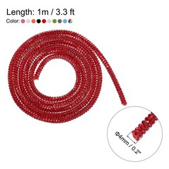 10Pcs 4mm x 1m Rhinestone Rope Crystal String 10 Colors