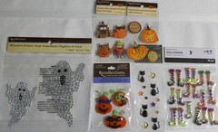 SPOOKY ! BY RECOLLECTIONS ! CLASSY GHOSTS,PUMPKINS,BLACK CATS, OWLS 44 PCS