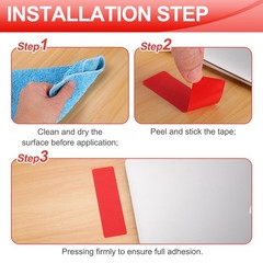 5S Location Marking Corner, (4x4x1.2 Inch, Red) (24Pcs), Dash Shaped Sticker