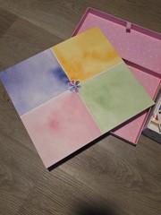 Kathy Davis WATERCOLORS Craft Scrapbook Photo Album Organizer Box Stickers NEW