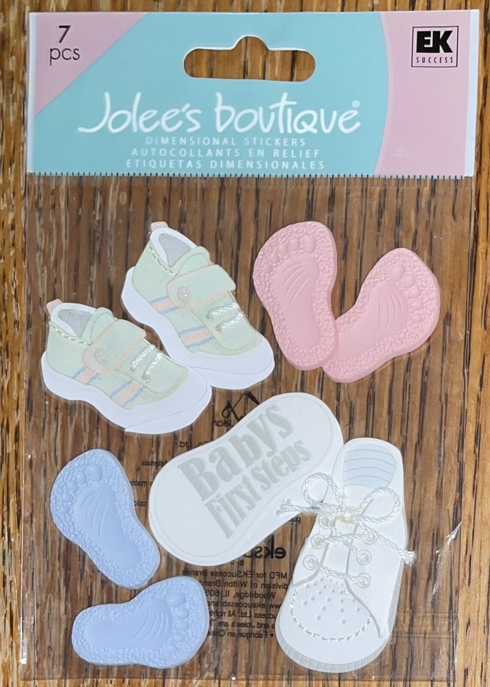 RARE! Jolees Baby’s 1st Steps Shoes Footprints Boy Or Girl Toddler Infant First