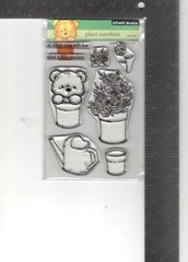 New Penny Black Rubber Stamp PLANT SUNSHINE clear cling set free USA ship