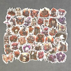 Vintage Goth Style Dark Aesthetic Stickers – Set of 10 Stickers Great for Crafts