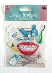 Jolee’s Boutique 7 Piece Dimensional Stickers BRACES Orthodontist
