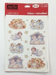 VTG Cherub Angel Baby Sticker Sheets Heartline Hallmark NEW