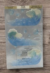 Jolee’s Boutique Waves Water Dimensional Vellum Stickers NEW