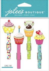 Jolee’s Boutique Embellishments – CUPCAKE CLIPS – 4 pcs