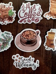 STICKERS x 10 COFFEE Large Vinyl Shop Stickers CO2