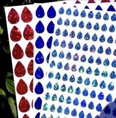 Holographic Droplet Stickers! – Choose Size/Color – Rain, Water, Tear, Liquid
