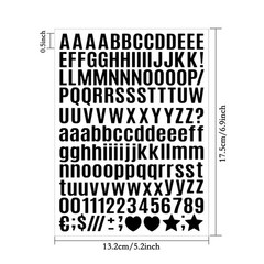 15 Sheets 0.5 Inch Mini Letter Stickers,Vinyl Inch, Multicolor