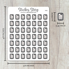 E-Reader/Tablet Icon Planner Stickers