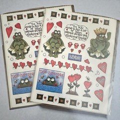 Provo Craft Frog Toad Love Hearts Valentine Kiss Prince Fairy Tale New Stickers