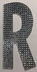 GIANT SILVER RHINESTONE LETTER “R” Stickers(1pc)JoAnn’s•Name•Initial •Label•Last