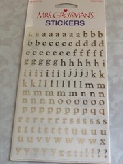 STICKO EK SUCCESS STICKERS 2 SHEETS ALPHABET LETTERS GOLD LETTERS 260PCS+