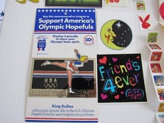 Olympics Alien Smiley Balloons Lisa Frank & more Vintage Sticker Assortment