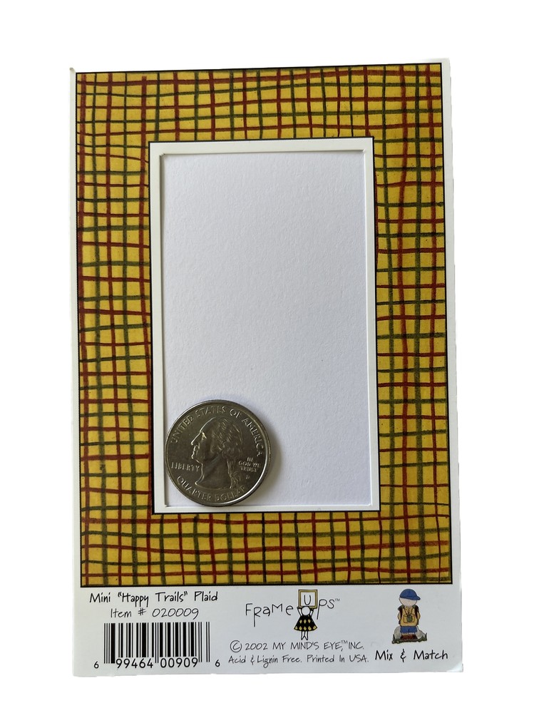 MINI HAPPY TRAILS PLAID Die-Cut “Frame Ups”FRAME(3.5”x4-3/4”)My Minds Eye•Travel