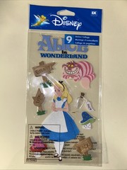 Alice In Wonderland Dimensional Sticker Sheet Scrapbook Planner Craft Stickers