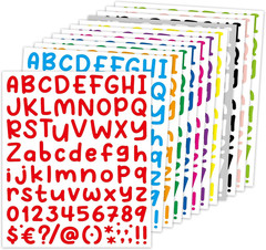 Letter Stickers, Small Alphabet Stickers, 1 Inch Vinyl Sticker Waterproof Lette
