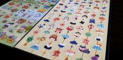 2 Japan Sticker Sheets Washi Paper PET Mt Fuji Sakura Daruma Shiba Made in Japan