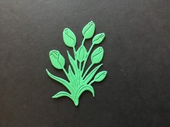 Flower/Plant die cut embellishments 8 pcs choose color 2-1/2′ x 1-3/4