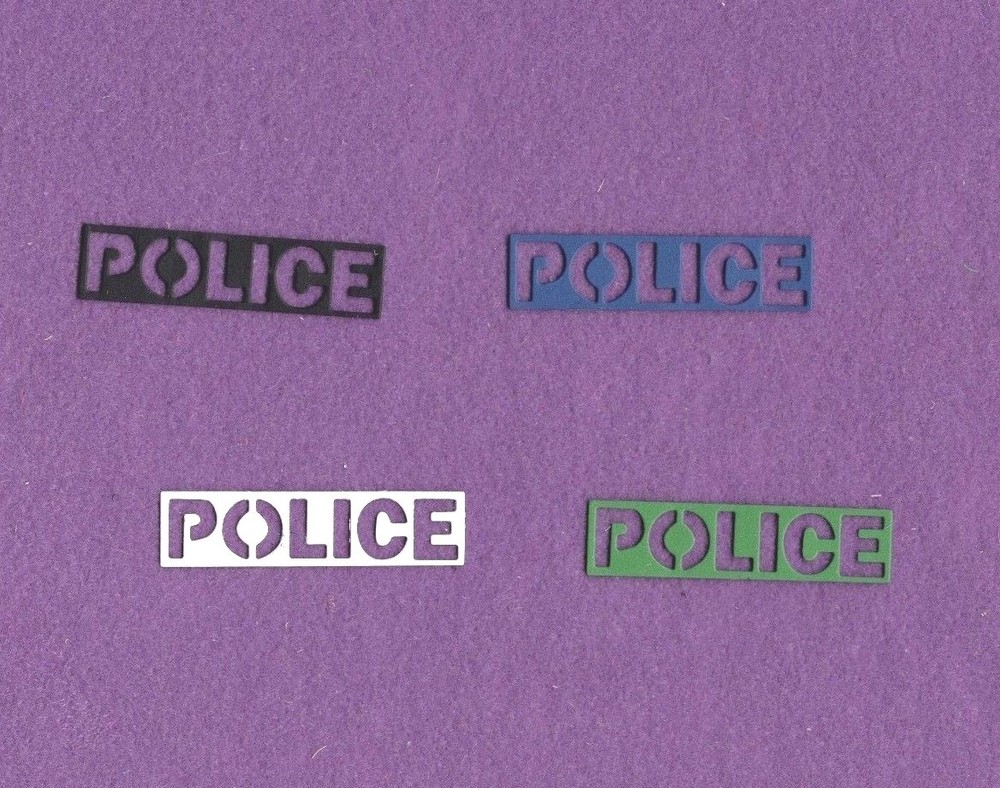 POLICE WORD SIGN # 2 die cuts scrapbook cards