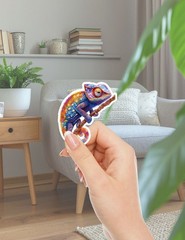 Colorful Chameleon Die Cut Vinyl Stickers Scrapbooking Laptop Waterbottle
