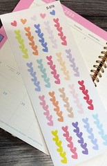 Valentine’s Day, Love, Girlfriends, Heart, Handmake Erin Condren Planner Sticker