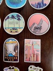 STICKERS x 12 Inspiration Affirmation Travel Adventure Journal 23Z2