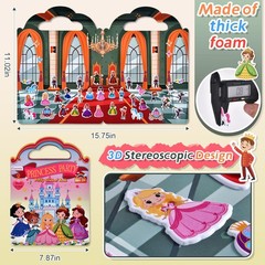 6 Set (260pcs) Puffy Sticker Books Activity for Girls, Reusable Stickers Book…