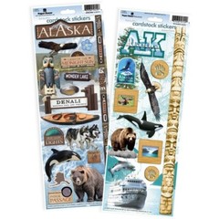 Scrapbooking Stickers Cardstock PH 13″ Alaska X2 Denali Eagles Ship Orcas Bears