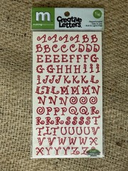 Making Memories Little Letters Stickers Numbers & Letters Pink Purple Blue Red