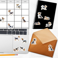 Biewer Terrier Dog Stickers for Journals, Scrapbooks, Planners, Glossy, Matte