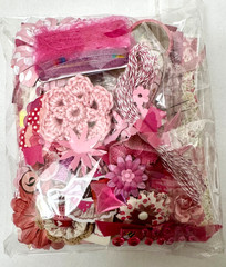 Pink LG Lot Over 140 Pcs scrapbook planner journal junk collage ephemera paper