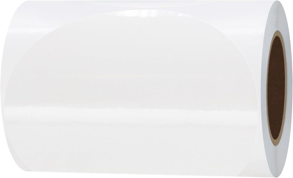 Hybsk Clear Seal Sticker Labels 4 inch Round Circle Wafer Stickers/Labels 100