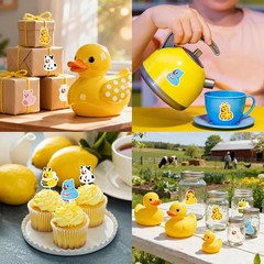 1000 Pcs Animal Rubber Duck Roll Stickers Self-Adhesive Funny Safari Zoo Anim…