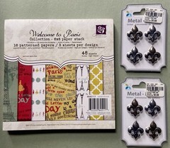 Large Lot PARIS Scrapbook Stickers, Paper Stack, Metal Brads & More! Jolee’s Etc
