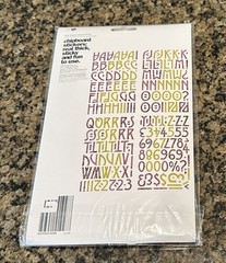 Basic Grey Chip Stickers Alphabet 4 Sheets Purple Green Halloween 1 1/4″