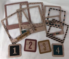 Scrapbooking Lot Chipboard Accents Stamps Die Cut Letters Wood Veneer Frames