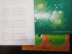 Vintage Frog Sticker Lot Trend Sandylion AGC Hallmark 3D Rainbow 80s 90s Rare