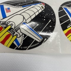 Lot of 3 Vintage (1992) Space Shuttle Stickers Smilemakers