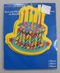 New scrapbook card-making sticker BIRTHDAY cake candy bright candles