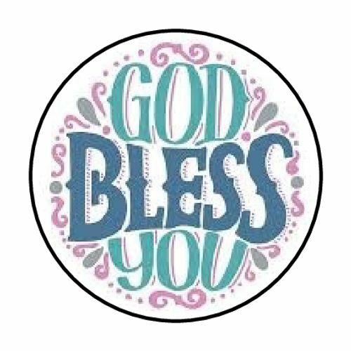 48 GOD BLESS YOU ENVELOPE SEALS LABELS STICKERS 1.2″ ROUND