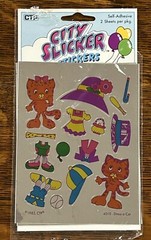Vintage 1982 CITY SLICKERS Foil Stickers Dress a Cat 2 Sheets CTP Open Package