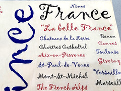 France City Names Script Clear Stickers 8.5×10 Scrapbooking Vintage 2004 NOS