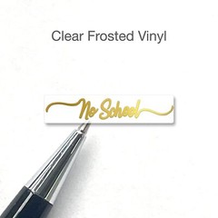 No School Script Planner Stickers / 30 ROSE Gold Foiled Text Headers (1.5″)